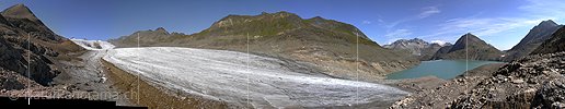 P000026: Panorama Corno Gries mit Griesgletscher und Griessee (Stand 8.2003)