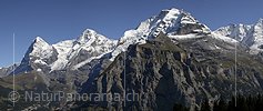 P000036: Panoramafoto Mürren mit Eiger, Mönch und Jungfrau
