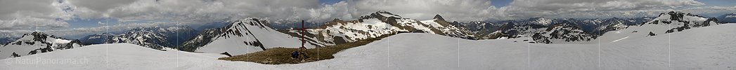 P000104: Gipfelpanorama Hohsandhorn, Walliser Alpen