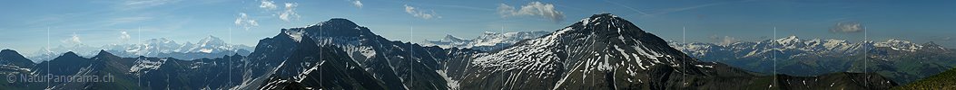 P000201: Panoramabild Gsür und Albristhorn vom Rauflihorn
