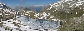 P000241: Panoramabild Eisbedeckter Geisspfadsee, Binntal