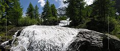 P000250: Panoramafoto Wasserfall im Binntal