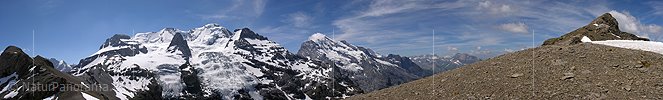 P000265: Panoramabild Blüemlisalp und Doldenhorn vom Bundstock