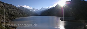 P000383: Panorama Abendstimmung am Oberaarsee, Grimsel