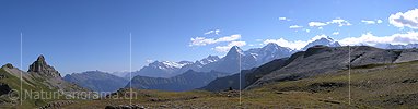 P000430: Panorama Hochebene Hogant unterhalb Schwalmere, Berner Oberland