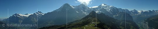 P000440: Panoramabild Berner Hochalpen vom Männlichen bei Grindelwald
