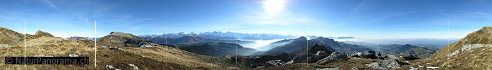 P000625a: 360° Gipfelpanorama Vorgipfel Hohgant West