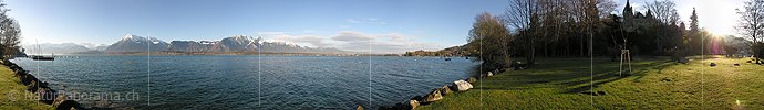 P000829: Panoramafoto Thunersee, Berner Oberland