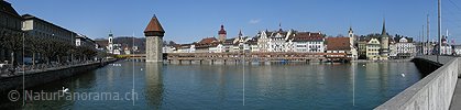 P000854: Panoramabild Kapellbrücke, Luzern, Zentralschweiz