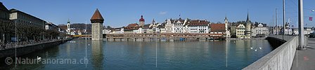 P000854a: Panoramabild Kapellbrücke, Luzern, Zentralschweiz
