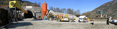 P000940: Panoramafoto Tunnelbaustelle