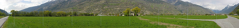 P000959: Panoramafoto Rhonetal bei Visp