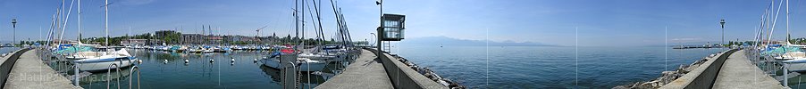 P001088: Panorama Bootshafen Lausanne - Ouchy
