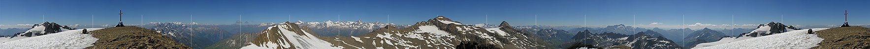 P001191: Gipfelpanorama Hohsandhorn, Binntal