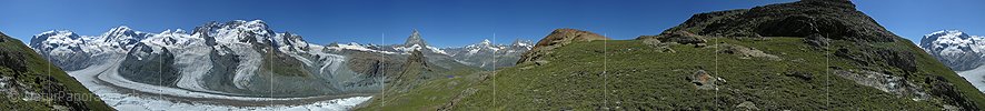 P001215: Panoramabild Gornergrat mit Matterhorn, Zermatt