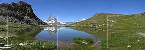 P001220: Panoramabild Matterhorn und Riffelsee, Zermatt