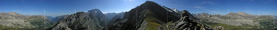 P001371: Gipfelpanorama Unter Tatelishorn, Kandersteg