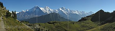 P001419: Eiger, Mönch und Jungfrau von der Schynigen Platte