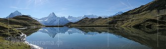 P001442: Panoramafoto Spiegelung im Bachalpsee, Jungfrauregion (Grindelwald)