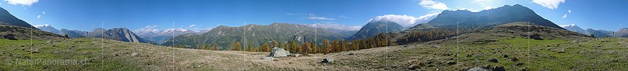 P001508: Panorama Herbst auf dem Hockbode im Binntal