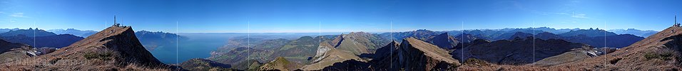 P001546: Panoramabild Rochers de Naye oberhalb Montreux mit Genfersee