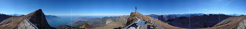 P001548: Panoramafoto Rochers de Naye oberhalb Montreux mit Genfersee