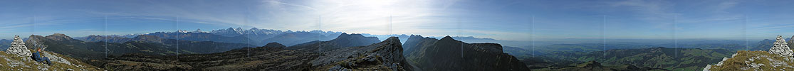 P001583: Gipfelpanorama Sieben Hengste mit Alpenkette der Berner Alpen