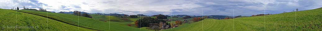 P001630: Panorama Hügellandschaft bei Wyssachen im Emmental