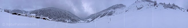 P001637: Panorama Bergtal (Binntal) mit Neuschnee