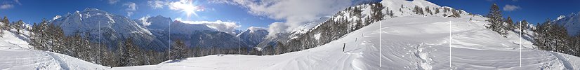 P001643: Panorama Frisch verschneite Berglandschaft im Binntal/Wallis