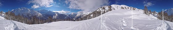 P001644: Panoramaaufnahme Frisch verschneite Winterlandschaft im Binntal, Goms