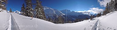 P001647: Panoramabild Winterlandschaft im Binntal, Goms