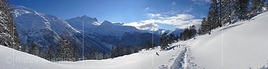 P001653: Panorama Winterlandschaft in den Walliser Alpen