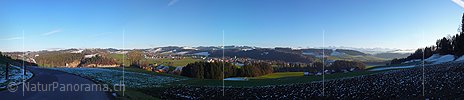 P001656: Panoramafoto Emmental: Sumiswald, Schloss Trachselwald und Berner Alpen