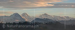 P001688: Panoramabild Dreigestirn (Eiger, Mönch und Jungfrau)