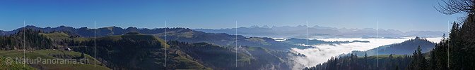 P001701: Panoramafoto Nebelmeer über dem Emmental