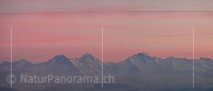 P001758: Panoramabild Abendrot über Eiger, Mönch und Jungfrau