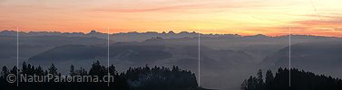 P001760: Panoramic photo Sunset over the Emmental