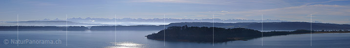 P001887: Panoramabild Alpenpanorama vom Bielersee