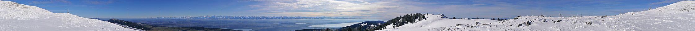 P001896a: 360° Panoramafoto Schweizer Alpen vom Chasseral