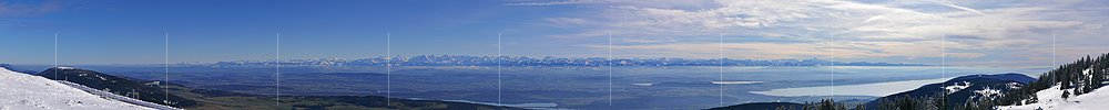 P001896b: Panoramafoto Schweizer Alpen vom Chasseral