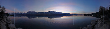 P001909: Panorama Abendstimmung am Thunersee