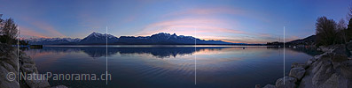 P001909a: Panorama Abendstimmung am Thunersee