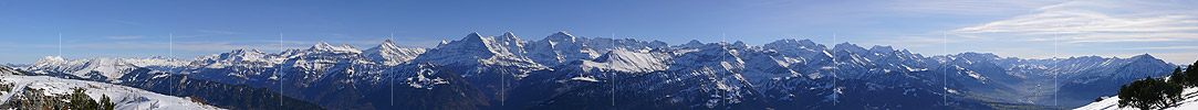 P001911: Panoramabild Berner Alpen vom Niederhorn