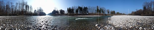 P002034: 360° Panorama Flusslandschaft