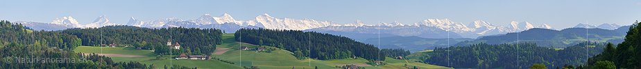 P002183: Panoramabild Schloss Trachselwald vor Berner Alpen