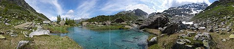 P002292: Panoramabild Wasserbecken in Berglandschaft