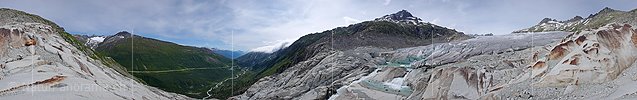 P002305: Panoramafoto Rhonegletscher (Stand 6.2007)