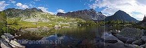 P002376: Panoramabild Urlandschaft mit Bergsee