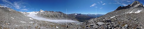 P002463: Panoramabild Alpengletscher (Rhonegletscher)